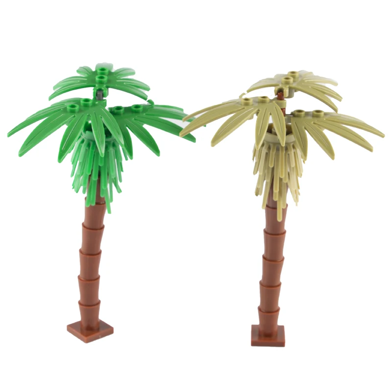 

Garden Plant Jungle DIY Brick Parts Coconut Palm Tree Trunk Base MOC Building Blocks Landscape Compatible Assemble Particle C107