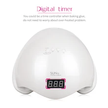 SUN5 ногтей Солнечный свет 48 Вт Индукционная светотерапия машина нижний 30 s/60 s таймер ЖК-дисплей