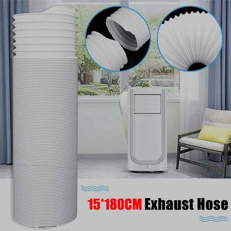 

Portable Exhaust Pipe Flexible Air Conditioner Spare Parts Exhaust Pipe Vent Hose Outlet 15cm X 180cm Ventilation Duct Vent Hose