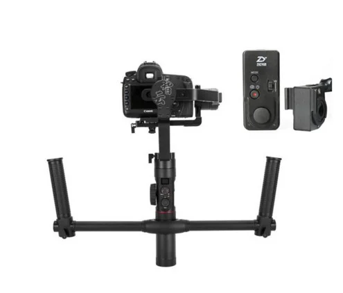 Новые Zhiyun Crane 2 3-осевой портативный монопод с шарнирным замком видео Камера гироскоп стабилизатор для беззеркальная камера DSLR Canon 5D2/5D3/5D4 DHL - Цвет: Handle and remote 02