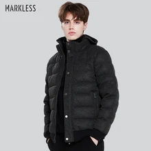 Markless 2018 Для мужчин высокого класса бесшовные вниз куртки брендовая одежда Повседневное толстые пуховики модные зимние пальто парки YRA7318M