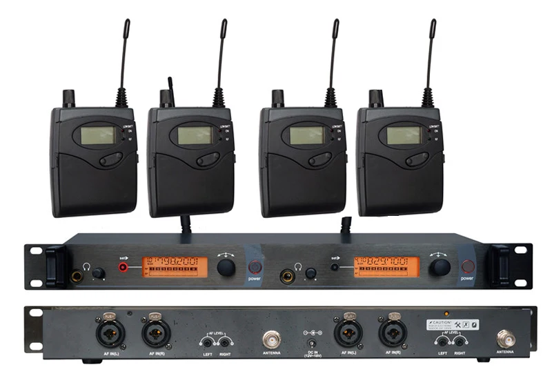 Dual channels Transmitter + 4 receivers Wireless in ear monitor system / Ear monitoring SR 2050 IEM SR2050 2000 | Электроника