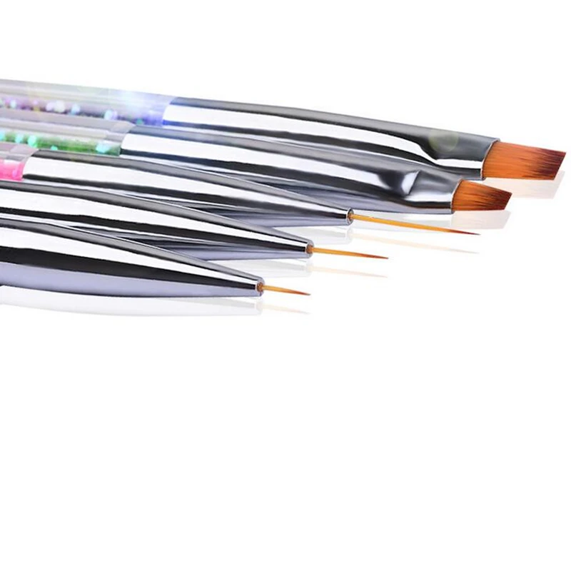 Ladymisty, 5 шт., дизайн ногтей, раскраска, рисунок, лак, кисть, ручка, инструменты, акриловая ручка, 2 способа, кисть, инструменты для украшения салона