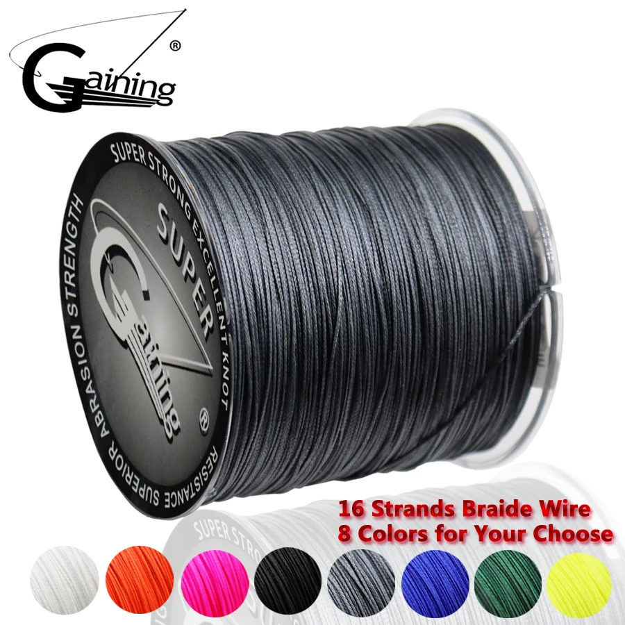 

Gaining Braided Fishing Line 500M 16 Strands 8 Colors Super Power Japan Multifilament PE Braid Line