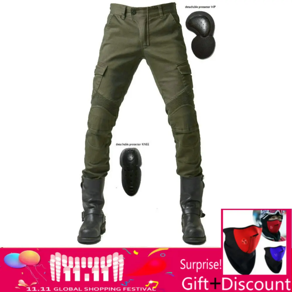 

2018 new uglybros MOTORPOOL UBS06 jeans men's motorcycle jeans pants protection equipment moto pants racing pants 2