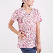 Милый принт с героями мультфильмов, костюм медика топы и штаны для Для женщин хирургические наборы скрабов одежда Комбинезоны для врачей форма медсестры лабораторные халаты