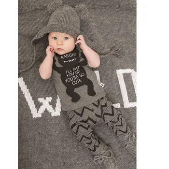 

Newborn Infant Clothes Fashion Abbigliamento Neonato Short Sleeve Casaco Infantil Two Piece t-Shirt+Pants Sets Boys Girls