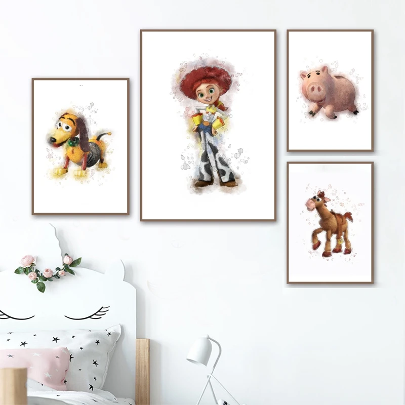 Toy Story Poster Canvas Painting  Kids Room Decor