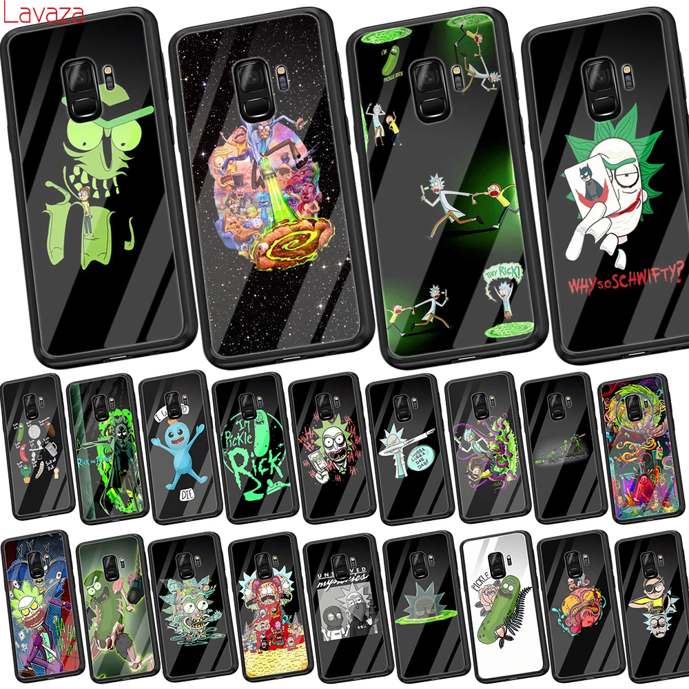 

Lavaza Anime Rick and Morty Tempered Glass Soft Case for Samsung Galaxy S8 S9 S10 Plus Note 8 9 A30 A50 A70 Cover