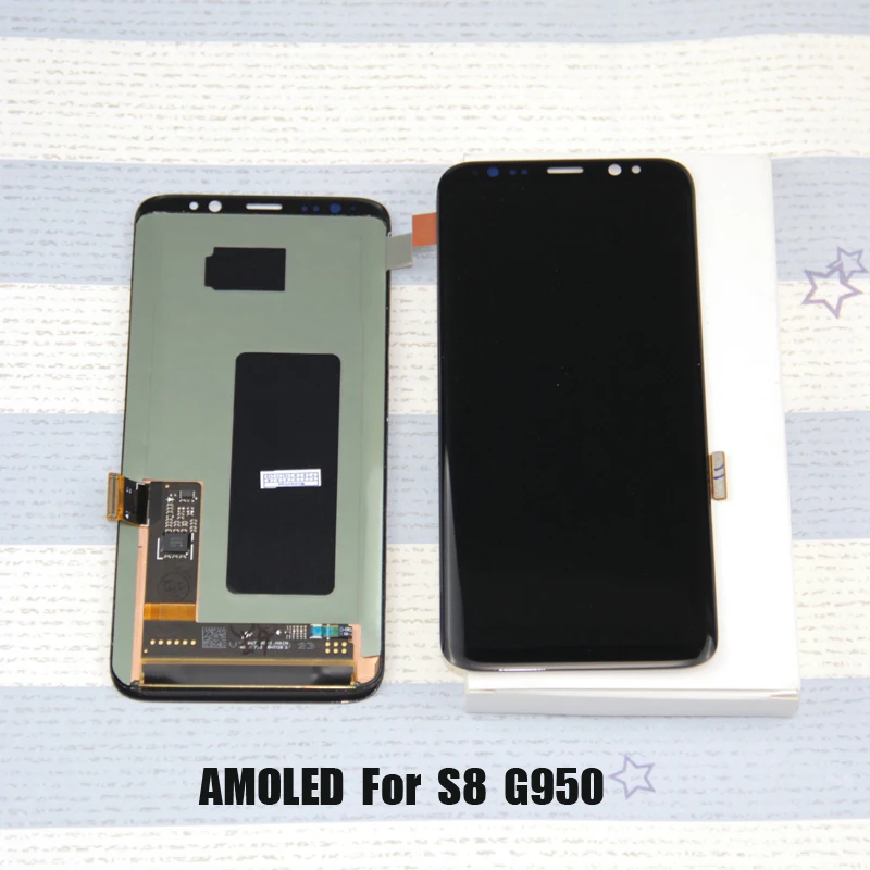 100% Tested for Samsung Galaxy S8 G950 G950F lcd display with touch screen Digitizer Screen free glue | Мобильные телефоны и