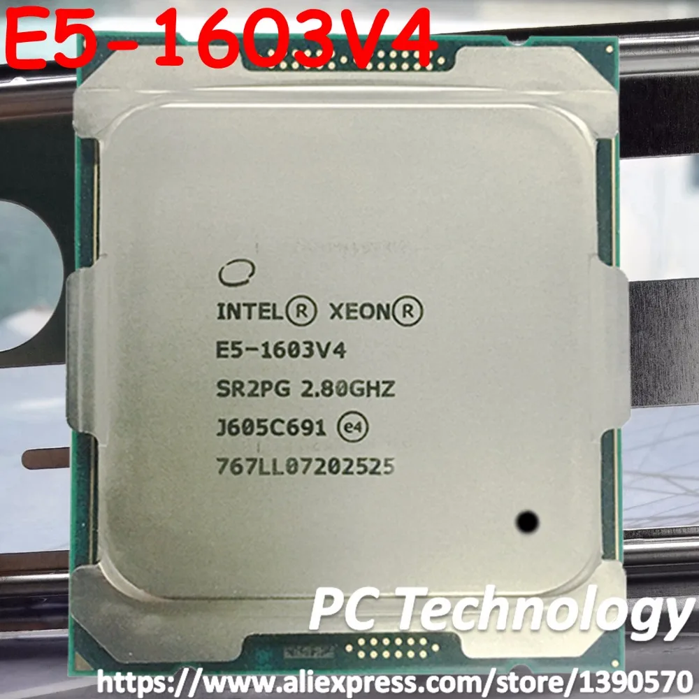 Процессор Intel Xeon E5-1603V4 2,8 ГГц четырехъядерный процессор 10 МБ 140 Вт E5-1603 V4 E5 1603 V4 LGA2011-3 E5 1603V4