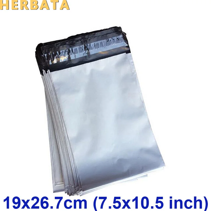 50 шт./лот 19x26,7 см(7,5*10,5 inch) белый курьерские пакеты для перевозок конверт сумка сумочка CL-2021B