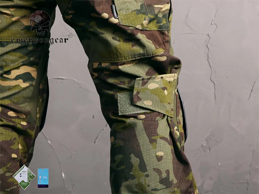 Мужские военные охотничьи БДУ штаны EMERSON Combat G3 тактические штаны с наколенниками мультикам Тропик EM9281