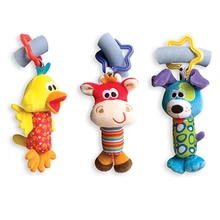 Baby Kids Rattle Toys Tinkle Hand Bell Multifunctional Plush Stroller Hanging Animal Rattles Kawaii Baby Infant Toy Gifts