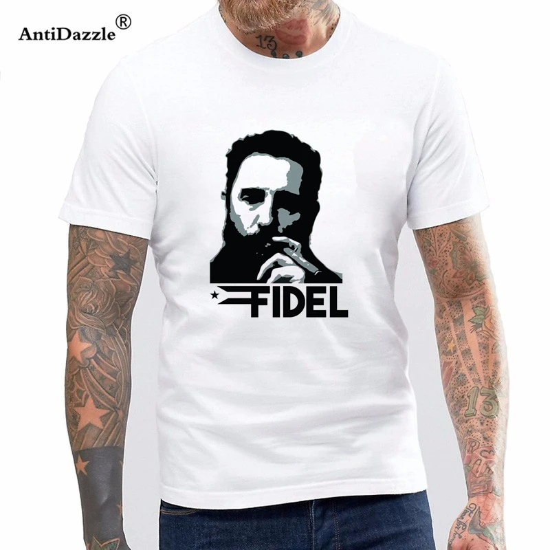 

Antidazzle O-Neck Tee Shirt Adults Casual Tee Shirt Fidel Castro T-Shirt Cuba Rip Revolution Communist Che Guevara male T shirt