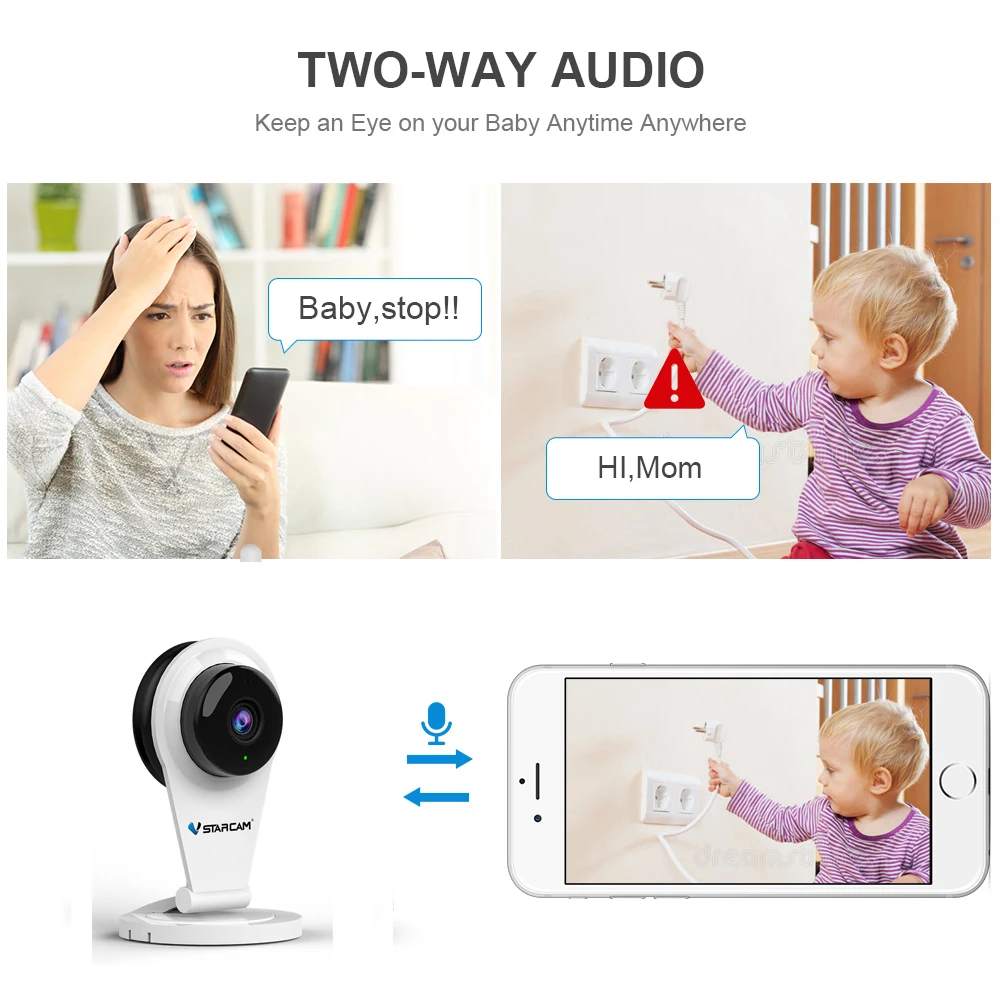 Vstarcam G96 IP камера беспроводная wifi камера двухсторонняя аудио с детектором движения Безопасность ИК Ночное Видение детская камера TF хранение