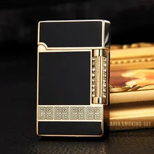 PING Sound Refillable Butane Gas Lighters Novelty Lighter Windproof Pipe Lighter Gas Cigarette Lighter trash can shaped butane gas lighter yellow