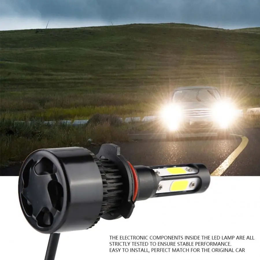 

2Pcs LED Headlight Driving Car Head Light Lamp Bulb DC 9-30V Car Styling LED Headlight Car Accessories New LED Lights