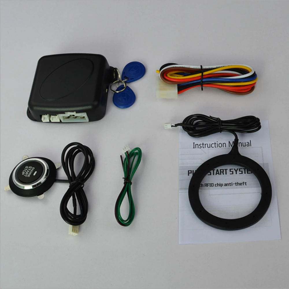 Auto Car Starline Alarm Engine Push Start Stop Button RFID Lock Ignition Switch Keyless Entry System Starter Anti-theft System Auto Car Starline Alarm Engine Push Start Stop Button RFID Lock Ignition Switch Keyless Entry System Starter Anti-theft System