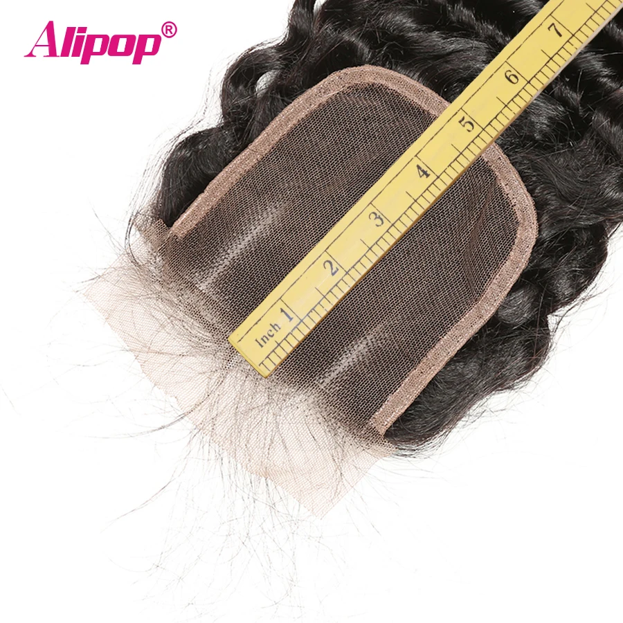 Brazilian Hair Deep Wave 234 Bundles With Closure 5X5 Lace Closure Alipop Remy Hair Vendors Human Hair Bundles With Closure  (2)