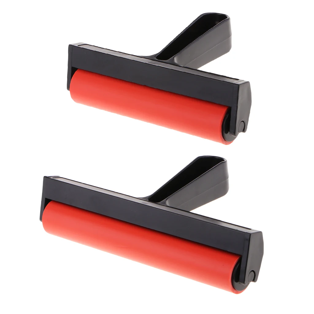 Premium Rubber Brayer Roller for Printmaking, Wallpaper, Stamping, Anti-Skid Tape Construction Tool, Gluing Application