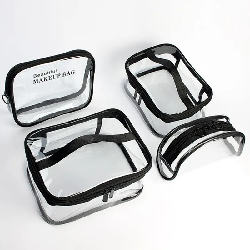 Women Fashion Transparent PVC Cosmetic Bag Travel Bag, Makeup Organizer Waterproof Bathroom Bag Simple Storage Bag Packing Cubes Women Fashion Transparent PVC Cosmetic Bag Travel Bag, Makeup Organizer Waterproof Bathroom Bag Simple Storage Bag Packing Cubes