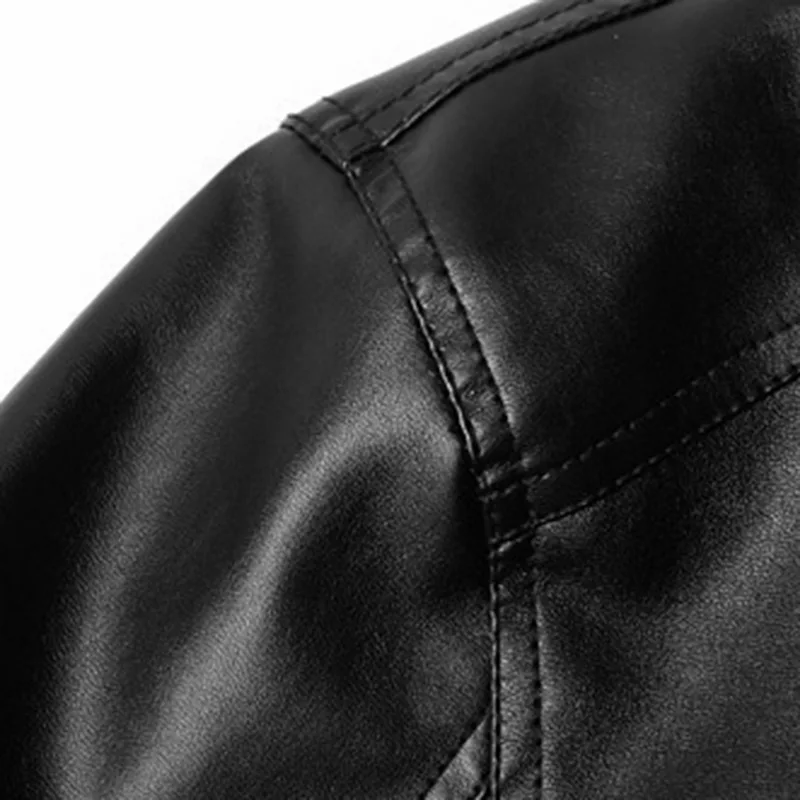 leather racer jacket 2020 New Fashion Black Brown Mens Stand Collar Coats Leather Biker Jackets Spring Male Leather Jackets Plus Size 3XL genuine leather motorcycle jackets