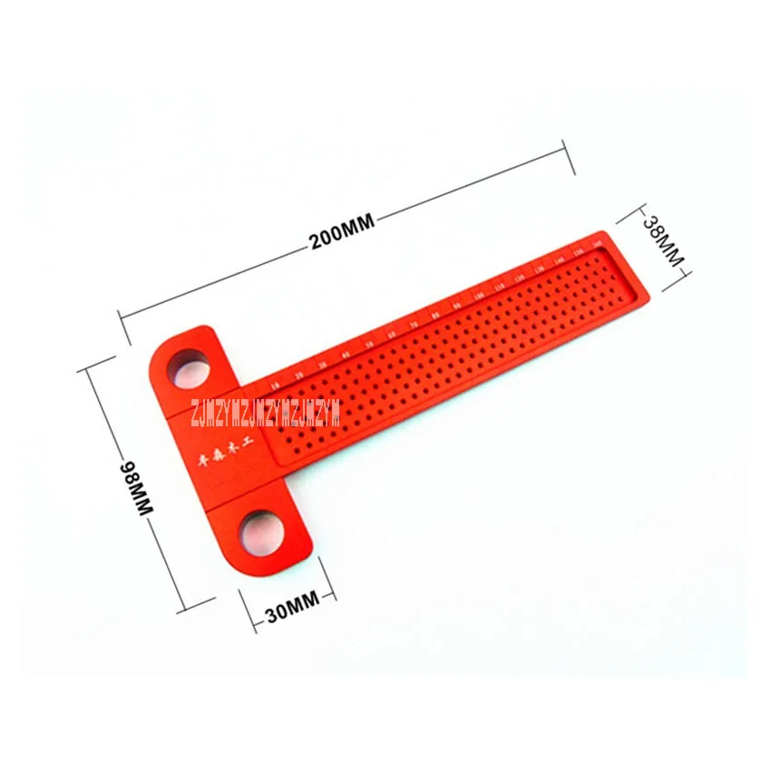

Woodworking Scribe T-ruler 5-163MM T-160 T-type Straight Ruler Aluminum Alloy 6061-6 Cave Ruler 200MM