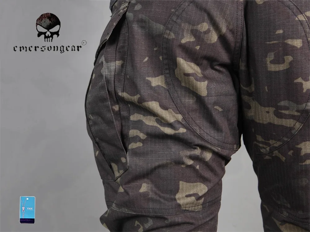 Для мужчин Военная Униформа Охота камуфляжные штаны Emerson армейские G3 тактические брюки с наколенники мультикам черный EM7043 MCBK