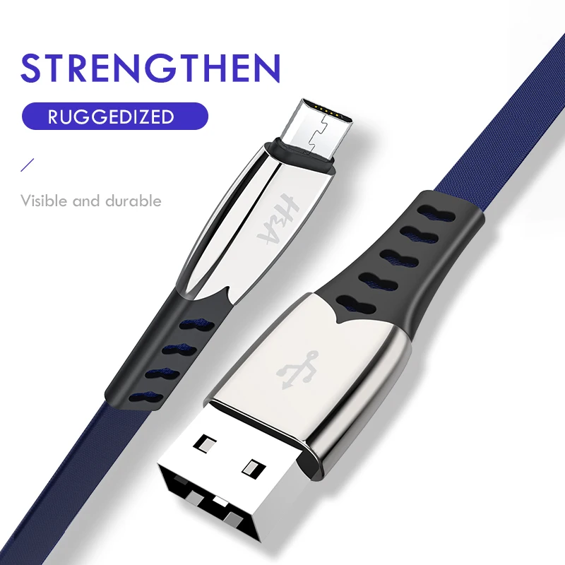 H&A Fast Charging Data Micro USB Cable For Samsung Xiaomi Redmi Huawei Cable For Android System Mobile Phone Cable Micro USB