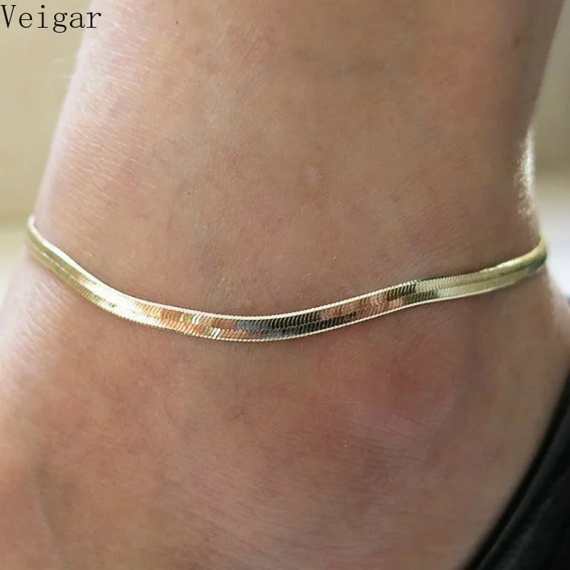 Gold Color/Silver Color Metal Snake Chain Vintage Anklets for Women Beach Bracelets De Cheville Pour Les Femmes Fashion Jewelry Gold Color/Silver Color Metal Snake Chain Vintage Anklets for Women Beach Bracelets De Cheville Pour Les Femmes Fashion Jewelry