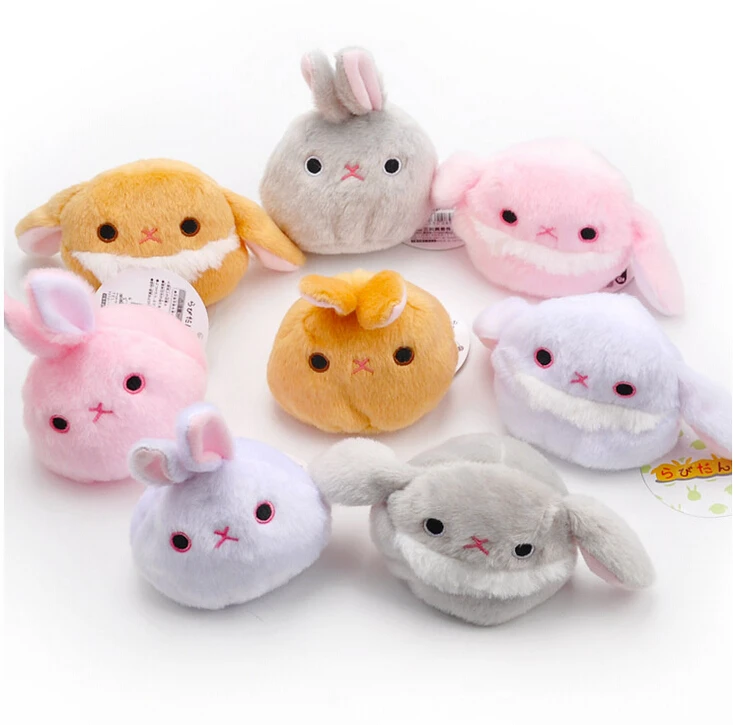 

11cm 8pcs/lot New three British series dumpling dumpling snow bunny rabbit rabbit plush toy doll cherry sandbags small sandbag