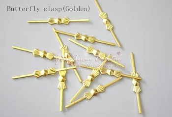

200pcs/lot Butterfly clasp metal connector connected octagonal beads crystal bead curtain crystalline light DIY accessories