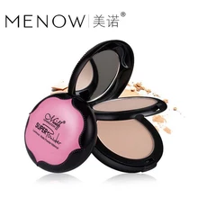 MENOW натуральный макияж пудра основа для лица контроль масла Осветляющий отбеливающий консилер прессованная пудра со спонжем F612