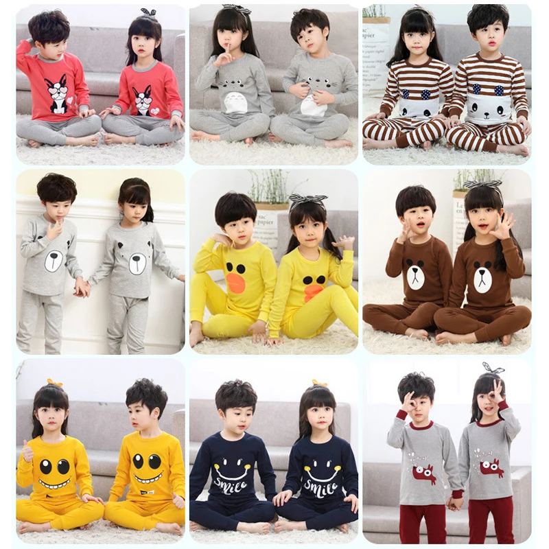 

2019 New High Quality Children Sweet Casual Wear Suit Spring And Autumn Super Cute Cartoon Boy Girl Long Sleeve Two-Piece Set