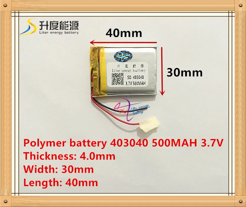 3 7 В литий полимерный аккумулятор 043040 403040 500 мАч MP3 MP4 GPS Bluetooth 4*30*40 мм литиевая