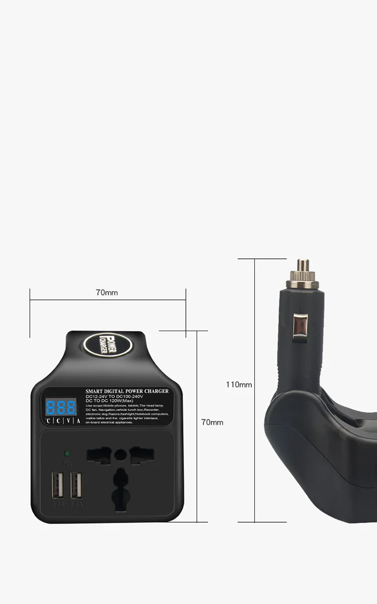 V para 220V Veículo Carregador de Tomada