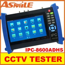 7 Inch Touch Screen CCTV Security IP Camera Tester IPC Tester ONVIF Cable/POE test +AHD+CVI+TVI+SDI Camera Tester IPC-8600ADHS