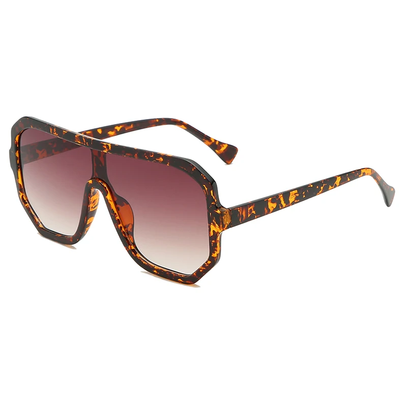 Брендовые Дизайнерские Большие Квадратные Солнцезащитные очки для женщин, винтажные негабаритные солнцезащитные очки, модные женские очки UV400 Oculos 9030 - Цвет линз: leopard tea