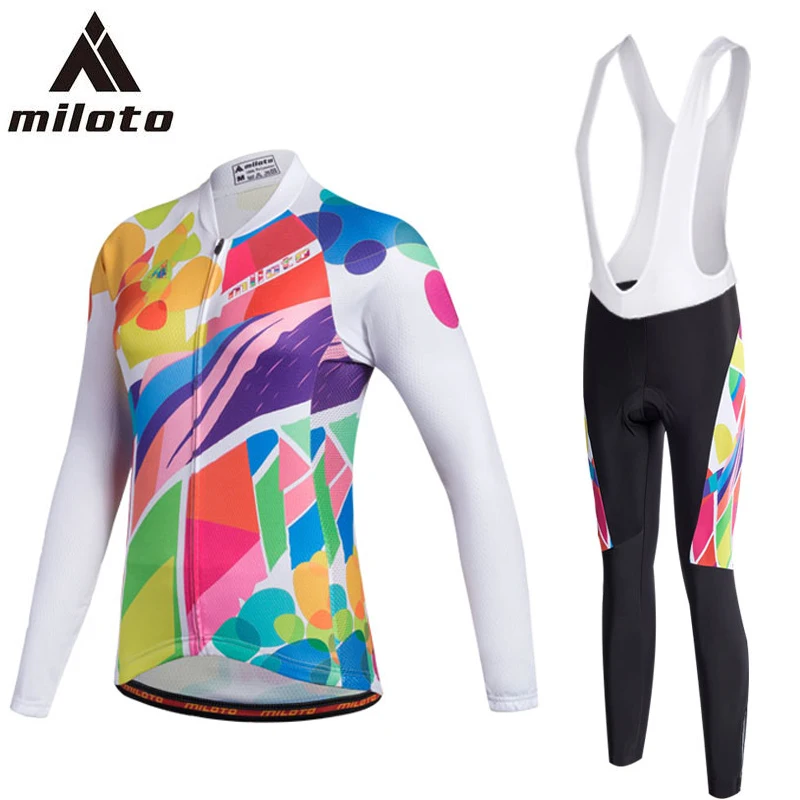 MILOTO Cycling Wear Set Winter Warm Thermal Bike Bicycle Jersey Kits