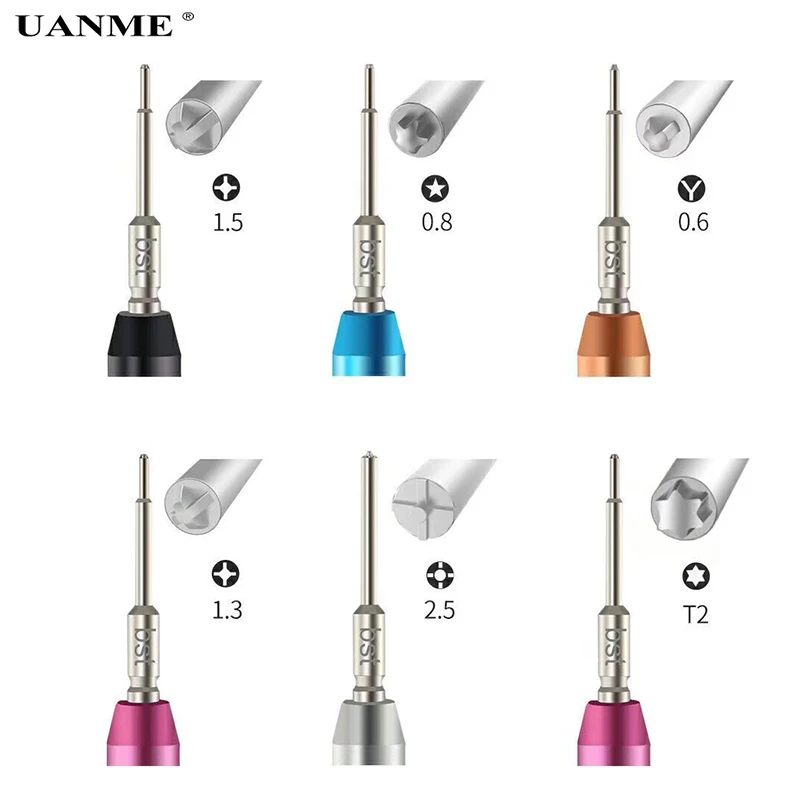 Прецизионная 3D отвертка UANME 0 8 Torx 6 Y-типа 1 3 5 Phillips 2 T2 инструменты для ремонта