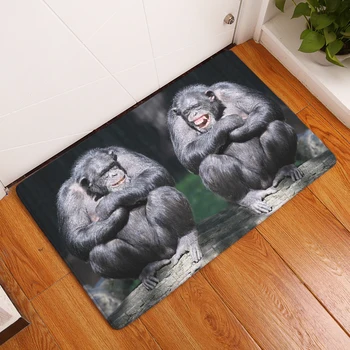 

2017 New Monkey Print Carpets Non-slip Kitchen Rugs for Home Living Room Floor Mats 40x60cm 50x80cm