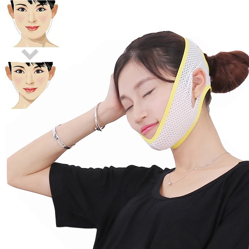 

Double Chin Cheek Slim Lift Up Anti Wrinkle Sagging Mask Strap Band V Face Line Belt Women Slimming Bandage Facial Beauty Tool