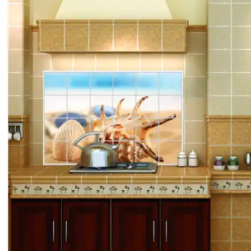 60*90 см кухонные наклейки на стену фольга масляная Наклейка аксессуары для