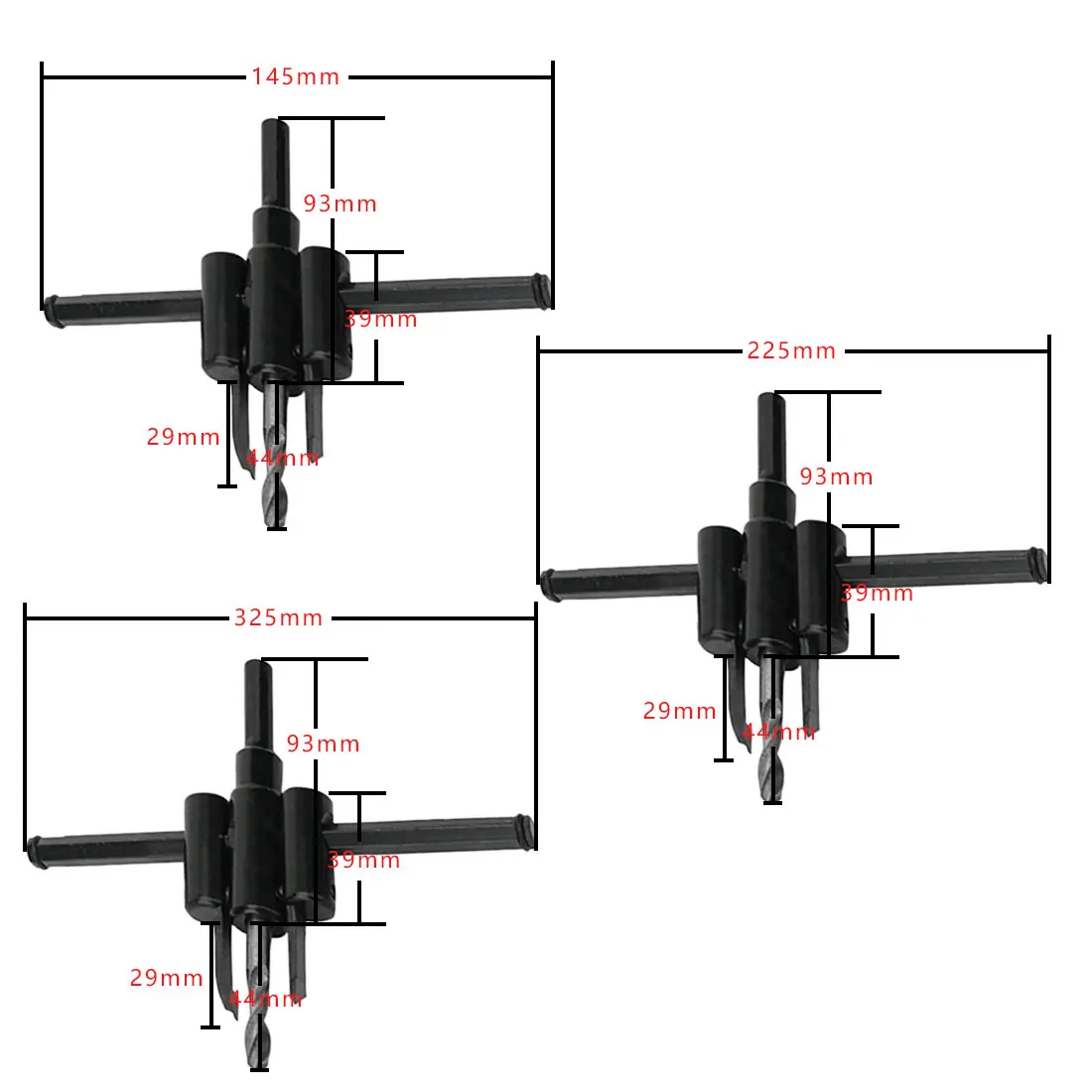 Alloy 30-120mm/200mm/300mm Drills Adjust Wood Circle Hole Saw Cutter Tool Kit Set Cordless Drill Bi