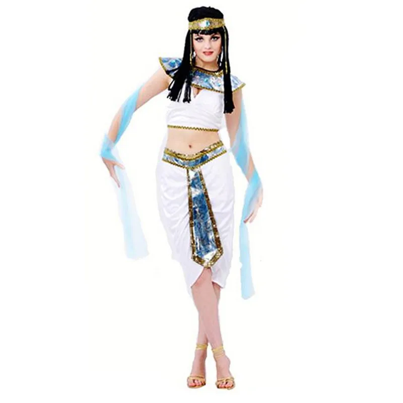 Белый египетский фараон костюмы на Хеллоуин Косплей Маскарад вечерние детей милые экзотические Принцесса Вечерние - Цвет: Egyptian Princess