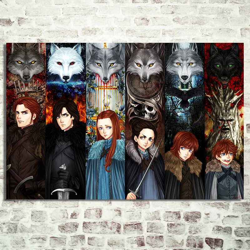 

5D DIY square/round Diamond painting game of thrones Cross Stitch Diamond Embroidery wolf Pattern Rhinestone home decor WG980