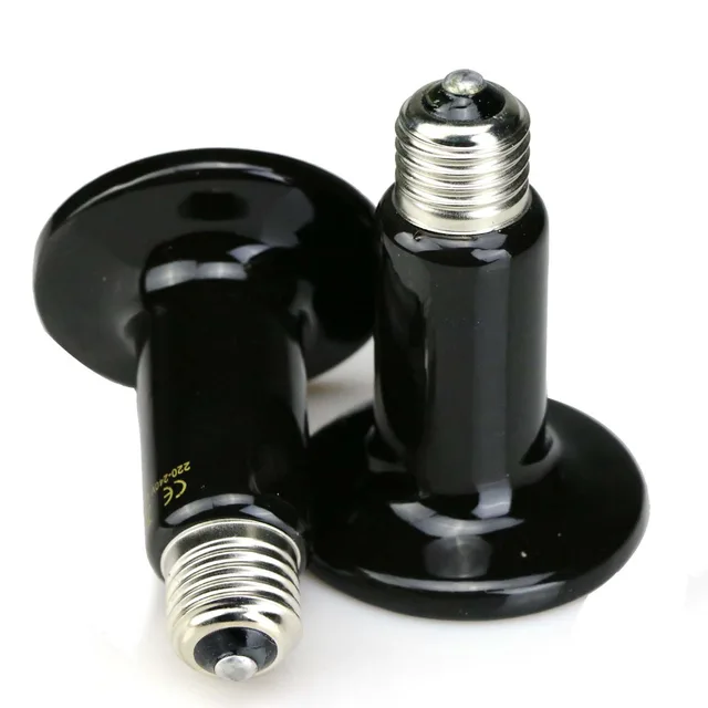 2 Pack E27 Ceramic Infrared heater Emitting Heat Lamp for Heating