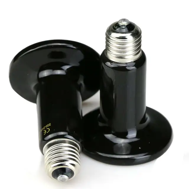 2 Pack E27 Ceramic Infrared Heater Emitting Heat Lamp For Heating Chicken Coops Brooding Grow Light Warm Reptile 220v