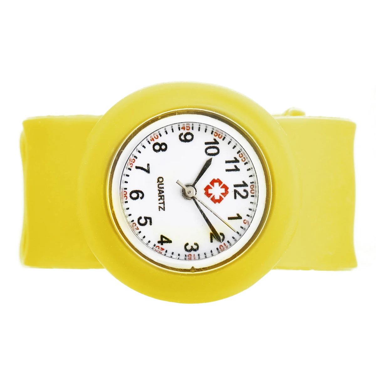 Shellhard 1pc Fashionable Hospital Nurse Slap Watch Silicone Band Quartz Girl Boy Kids Multi Color Snap On Wrist Watch Relogio